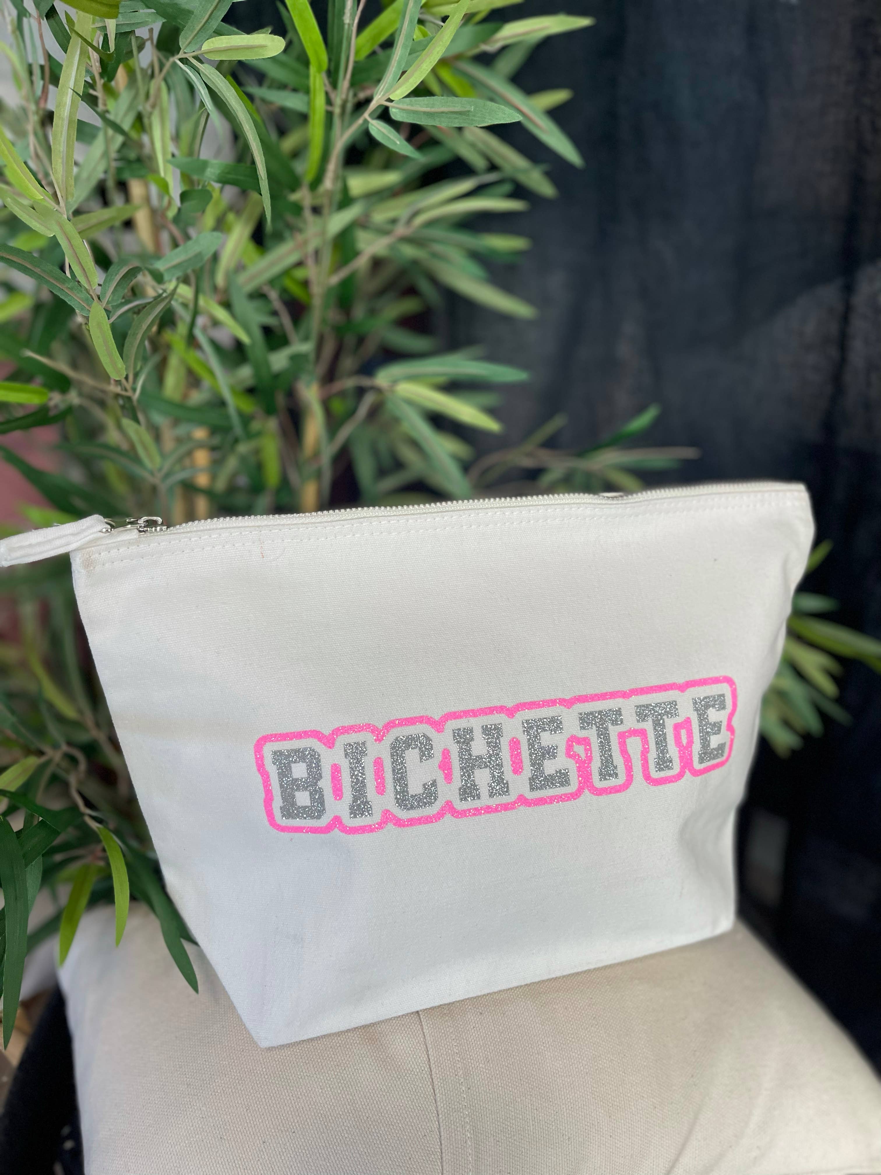 Toiles Chics - Wholesale Toiletry Bag - Women's - “Bichette” XL Ecru Toiletry Bag0