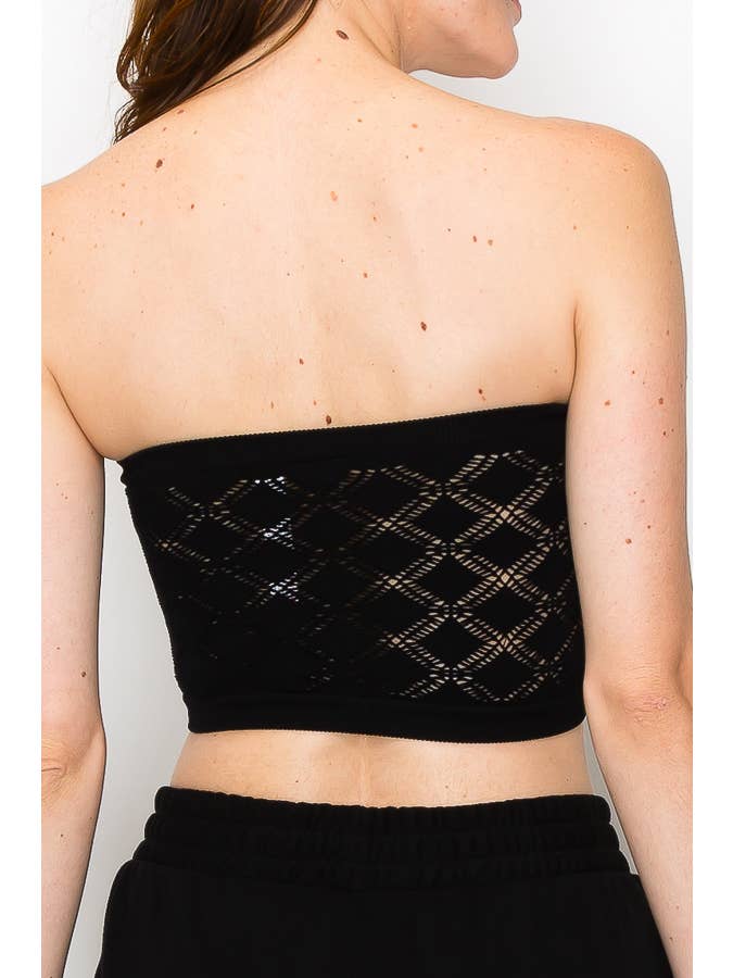 ANWND - Wholesale Bustier - Women's - 52387-BANDEAU TOP WITH DIAMOND HOLE DETAIL13