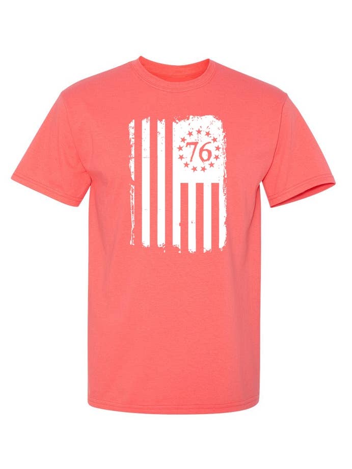 Feelin Good Tees - Wholesale Screen Printed T-Shirt - Unisex - Betsy 76 Flag18