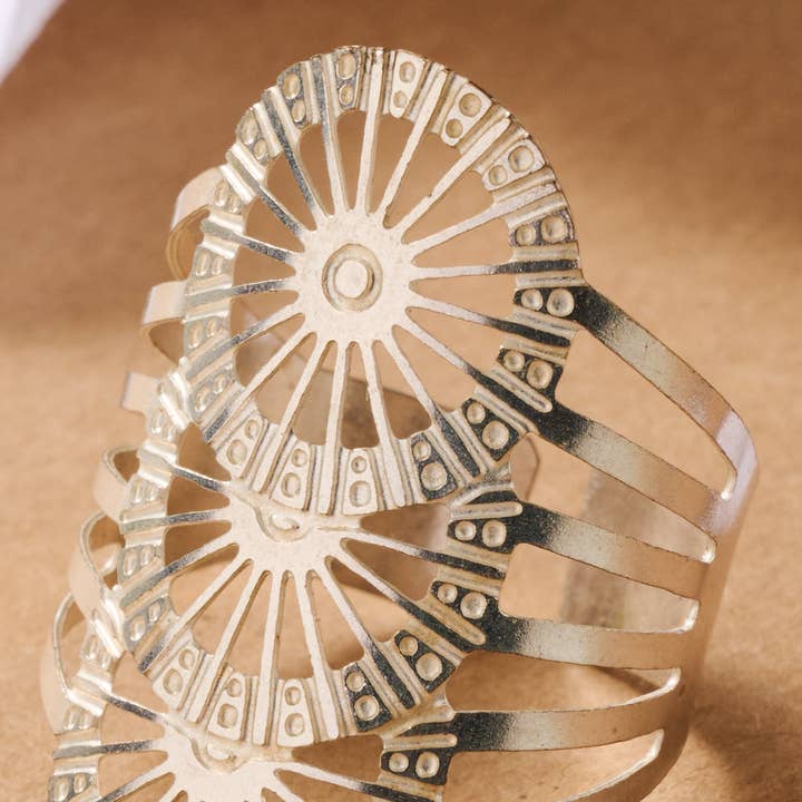 Ten Thousand Villages - Wholesale Cocktail/Statement Ring - Roda Silver Cuff Ring