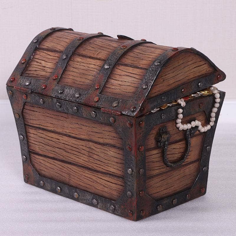 LM Treasures - Wholesale Decorative Box - Small Pirate Treasure Chest Statue4