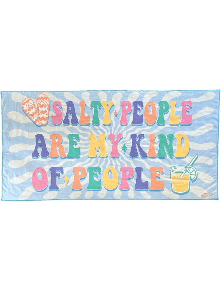 Salty People Towel And Bag Set for wholesale by Long Island Strong