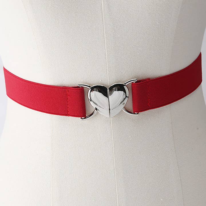 NINEXIS - Wholesale Belt - Women's - CWABE0562_LOVE BUCKLE ELASTIC BELT