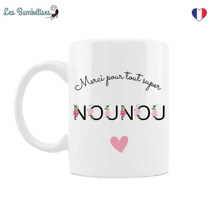les bambetises - Wholesale Coffee Mug - Floral Letters Nanny Mug