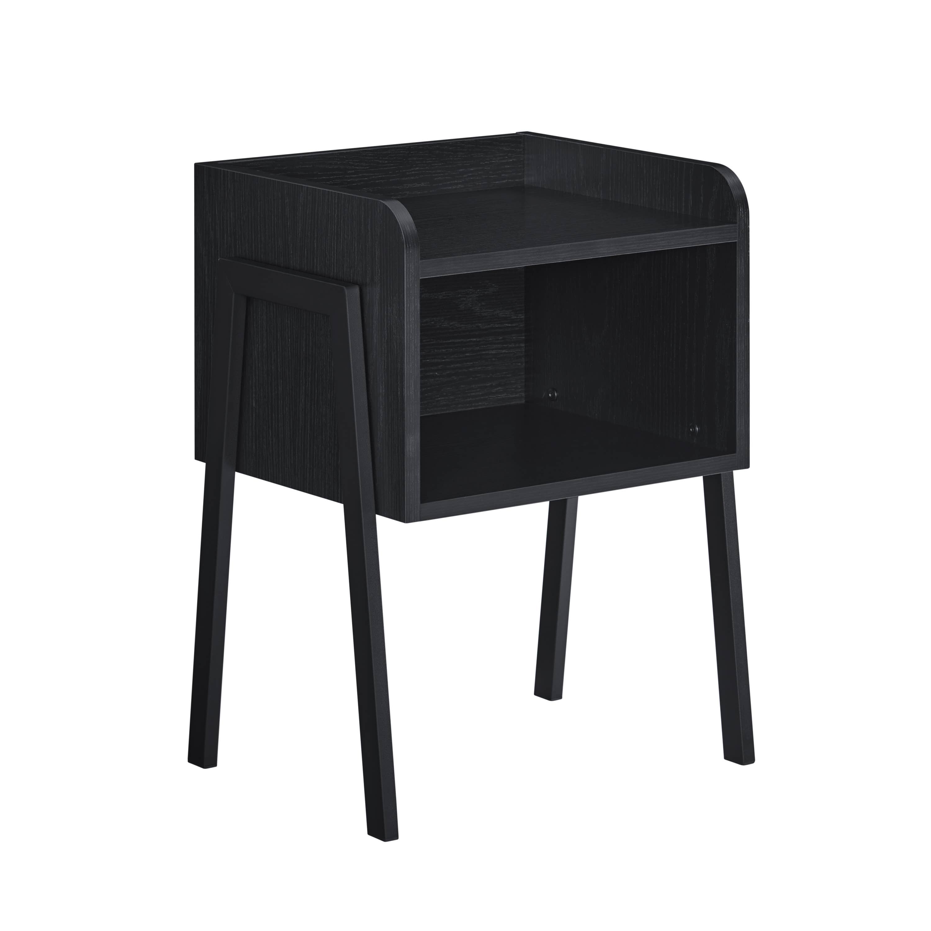Danya B - Wholesale Side Table - Kazuyo Mid-Century Modern Black Metal Two-Tier Side Table8