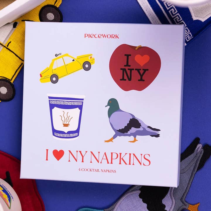 âšNOUVEAUâš Serviettes I <3 NY - Lot de 4 pour la vente par Piecework