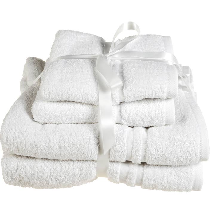 Allure Bath Fashions – wholesale Towel set – Hotel Essentials Cotton Four Piece Towel Set - Ribbon Tied