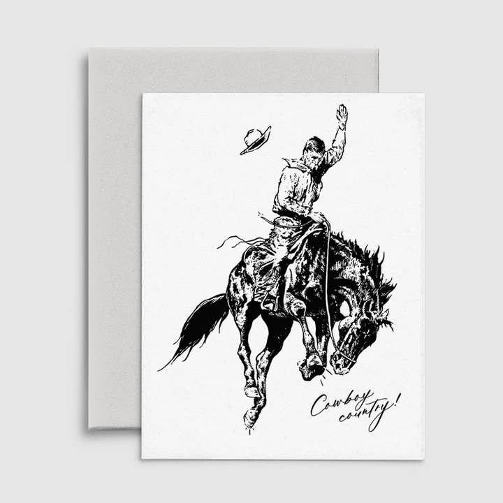 Cowboy No. 2 - Letterpress Greeting Card for wholesale by R. Rebellion