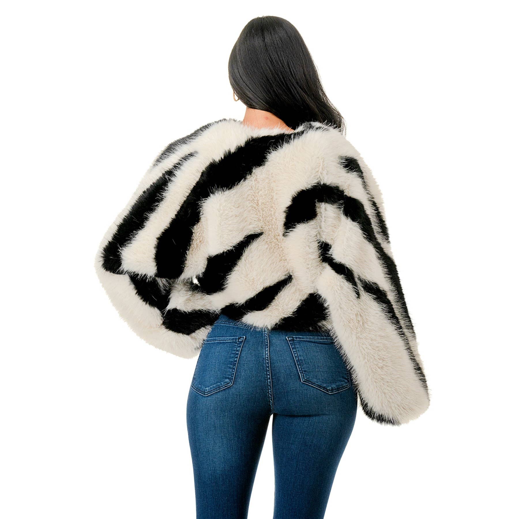 DORCAS - Vente Veste – femme - Veste en fausse fourrure à manches longues Plus5