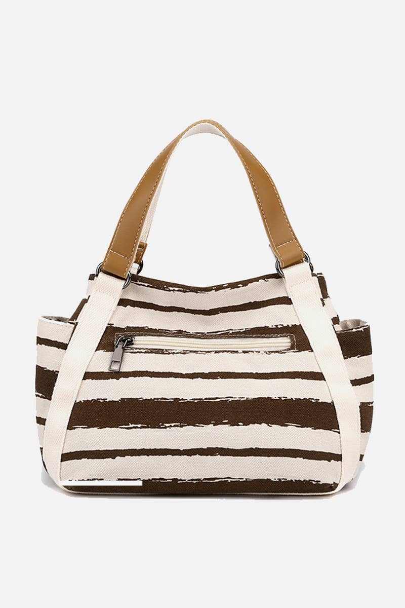 ACCITY - Wholesale Tote Bag - Women's - STRIPE PATTERNED DANDY CANVAS BAG_CWAB05183