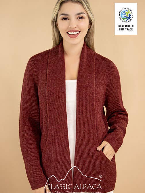 Belgica Alpaca Cardigan for wholesale by Classic Alpaca
