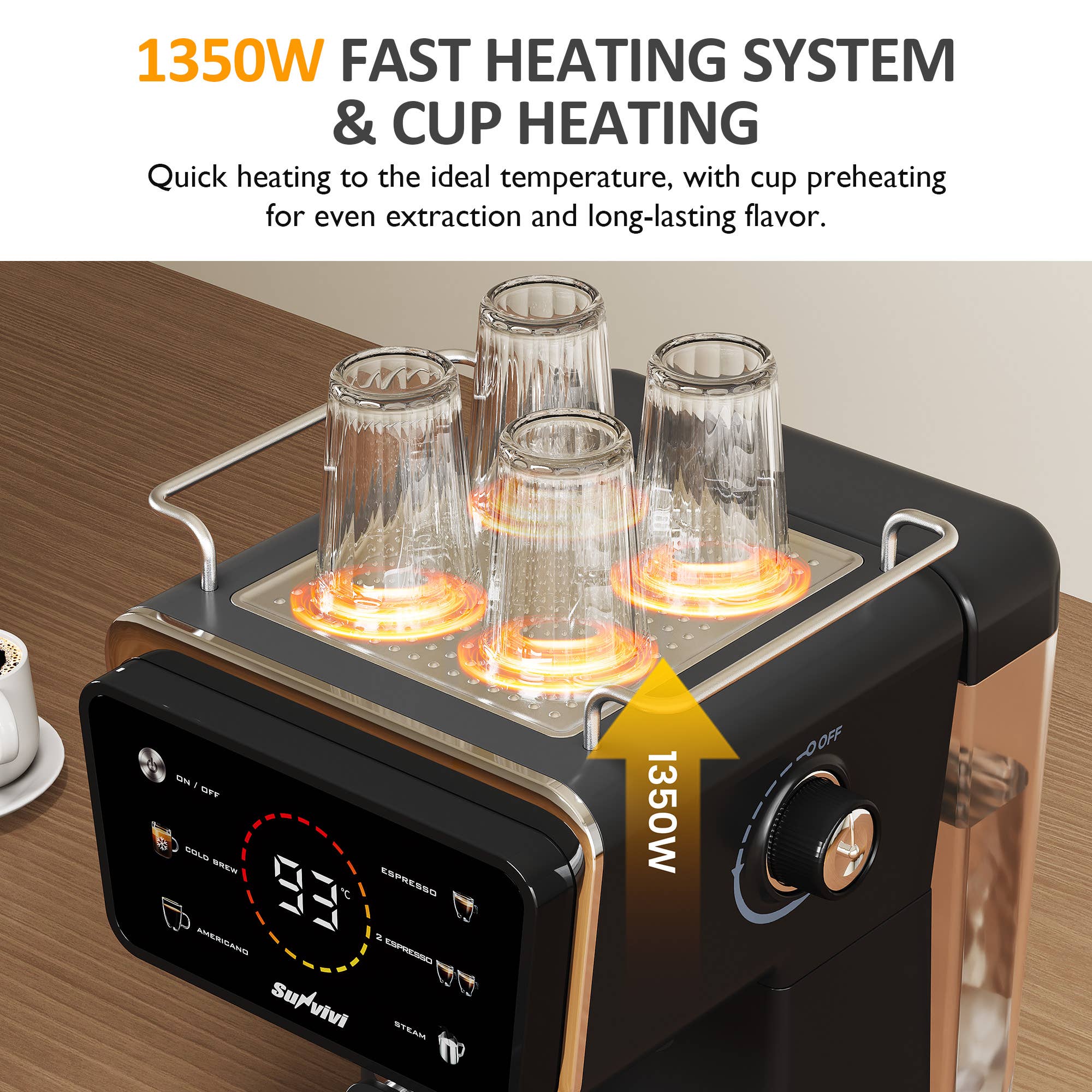 Heynemo - Wholesale Coffee Machine - 20 Bar Espresso Machine for Home and Office4