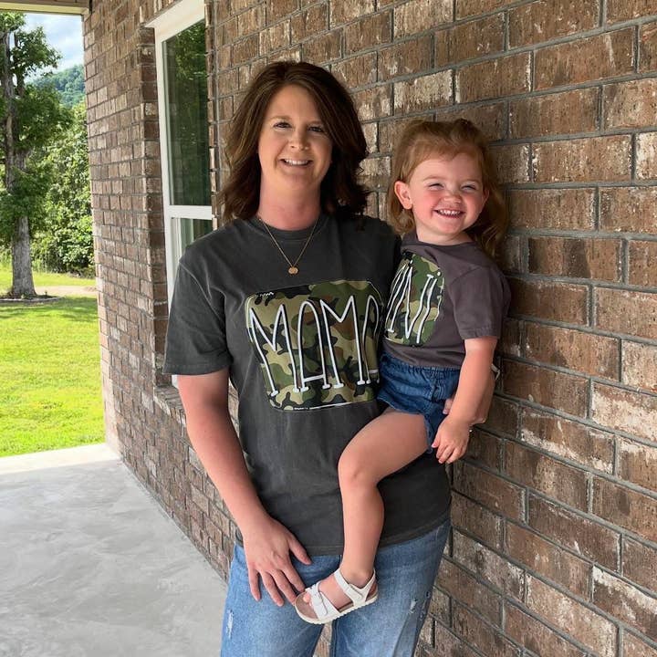 Mama & Mini Camo Tee for wholesale by Rowdy Rascal Boutique LLC