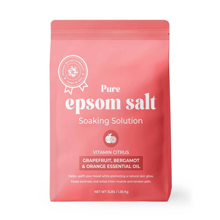 Solution de trempage au sel d'Epsom pur - Agrumes vitaminés - 1,36 kg pour la vente par The Midwest Sea Salt Company