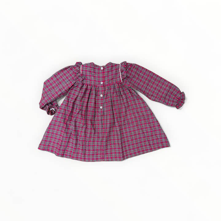 Sun House Children's - Wholesale Dress - Kids - Britta Dress in Holiday Plaid2