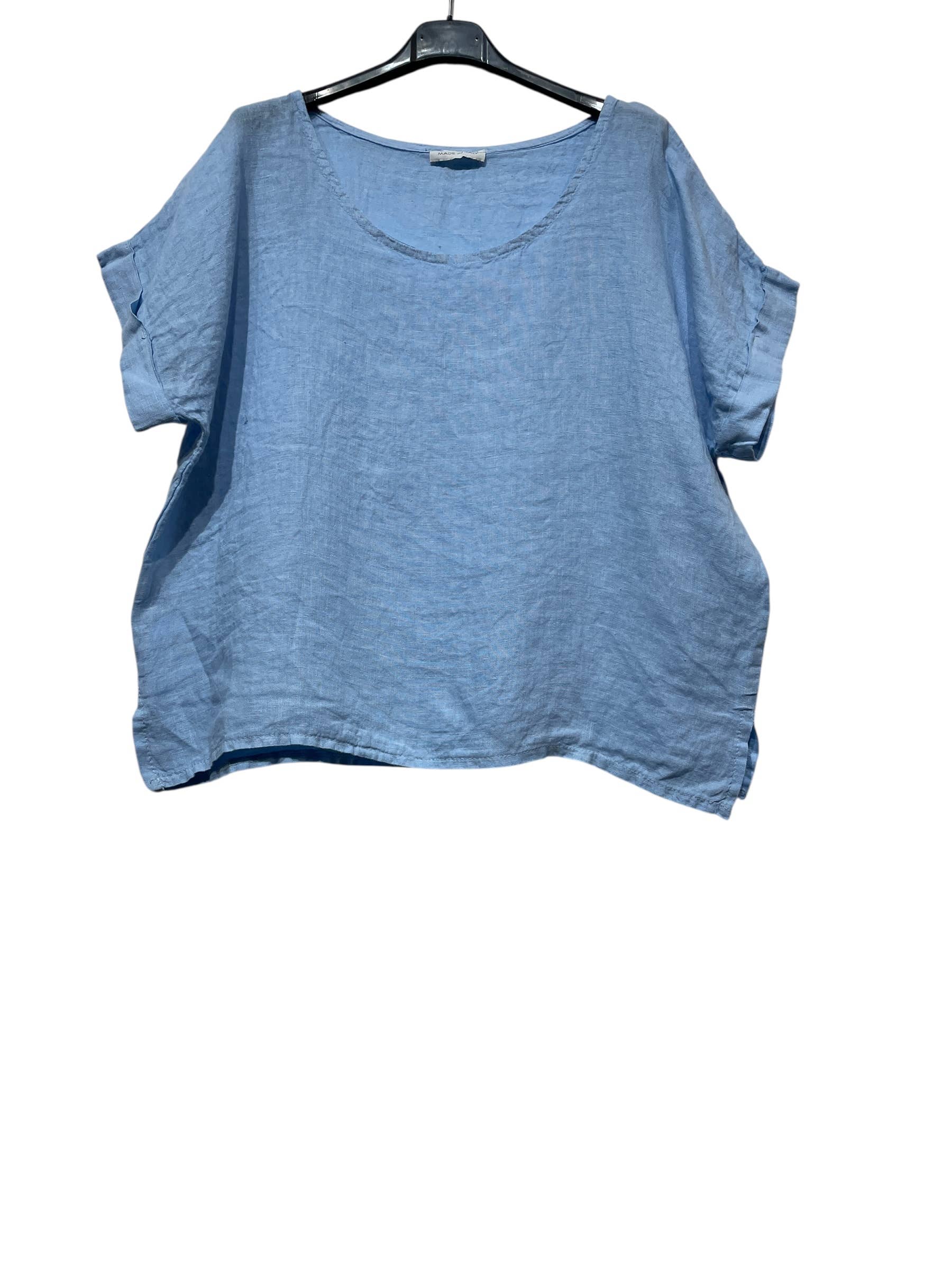 LINEN & COTTON HOUSE – T-shirt – Mulher por atacado – TOP UNI EM LIN 0133211