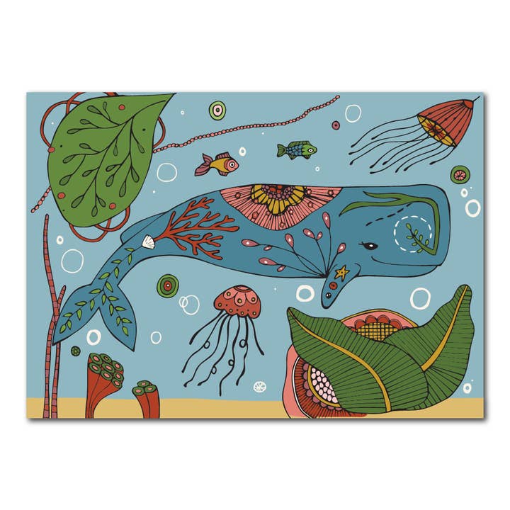 Walvis print A5 voor wholesale door Studio Kvinna