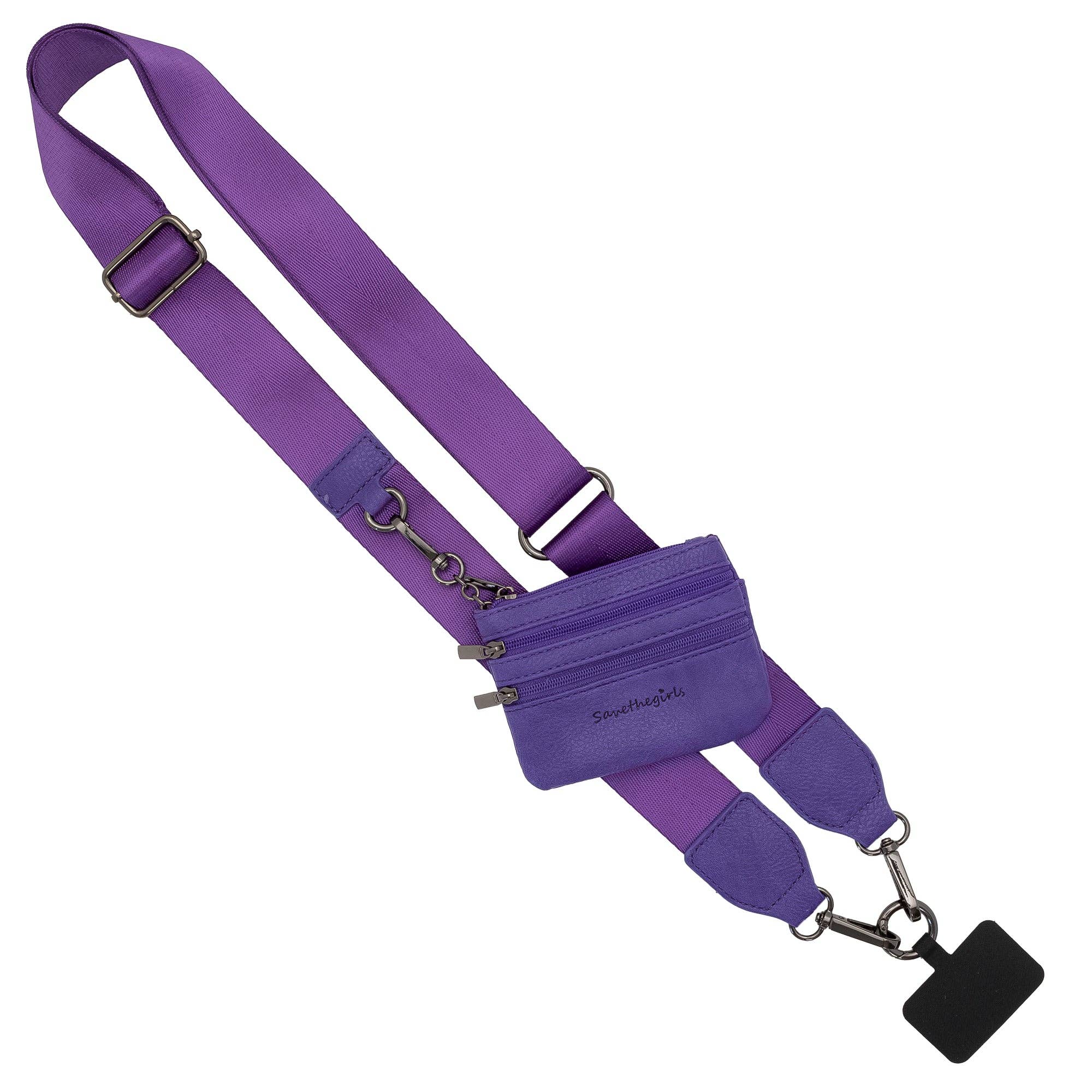 Save The Girls - Wholesale Bag Strap - Women's - Clip & Go Strap w/Zippered Pouch Solid4