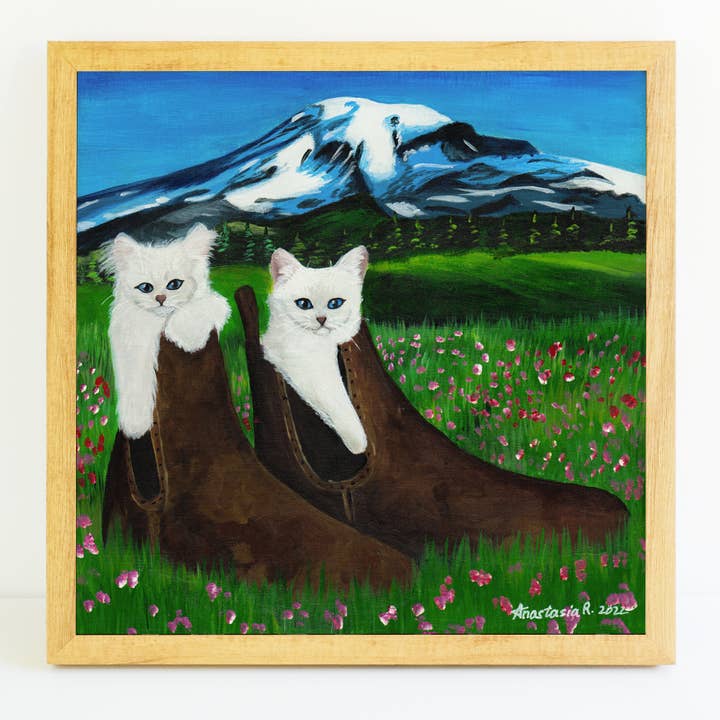 Chats dans les bottes Art Print pour la vente par MeerCatArt
