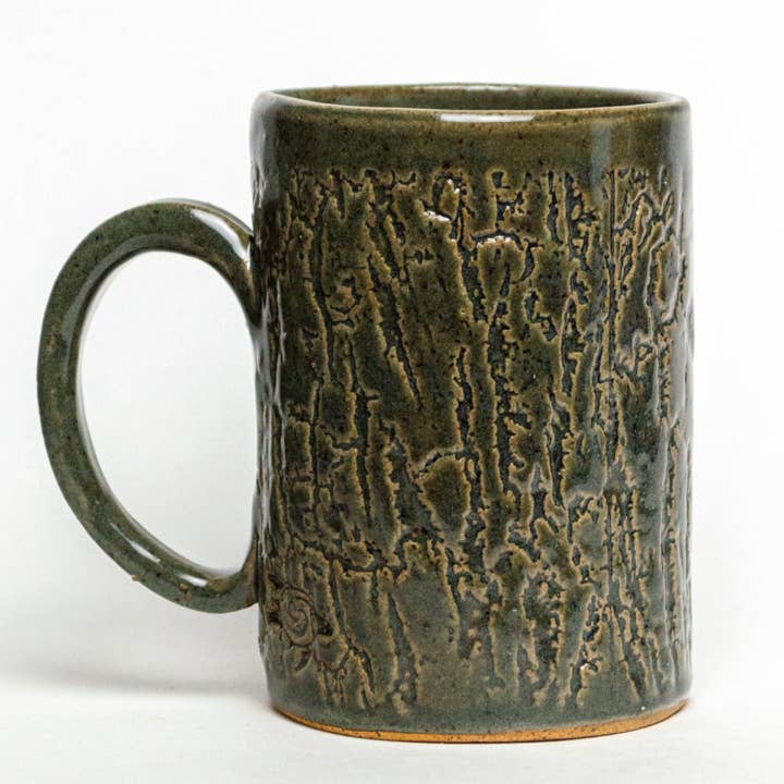 White Squirrel Clayworks - Wholesale Coffee Mug - Yeti / Abominable Snowman Handmade Ceramic Blue 14oz Mug