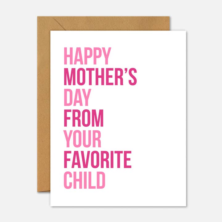Cartão de Dia da Mãe do Seu Filho Favorito - Cartão de Dia da Mãe por atacado de Footnotes
