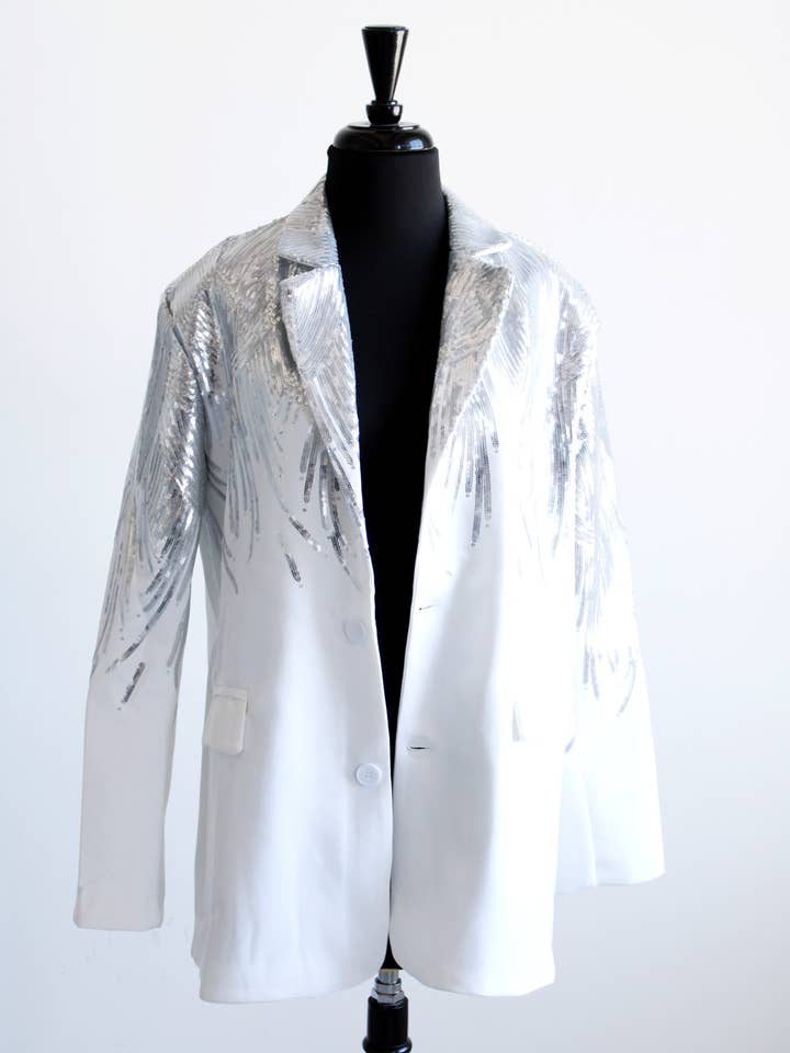 Oversize-Blazer mit Pailletten für den Großhandel von Jaxie Bridal Accessories