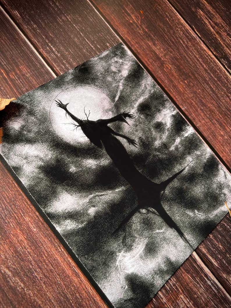 Andy Sciazko Art - Wholesale Art Print - WItch-Dark Art Print-Full Moon-Satanic2