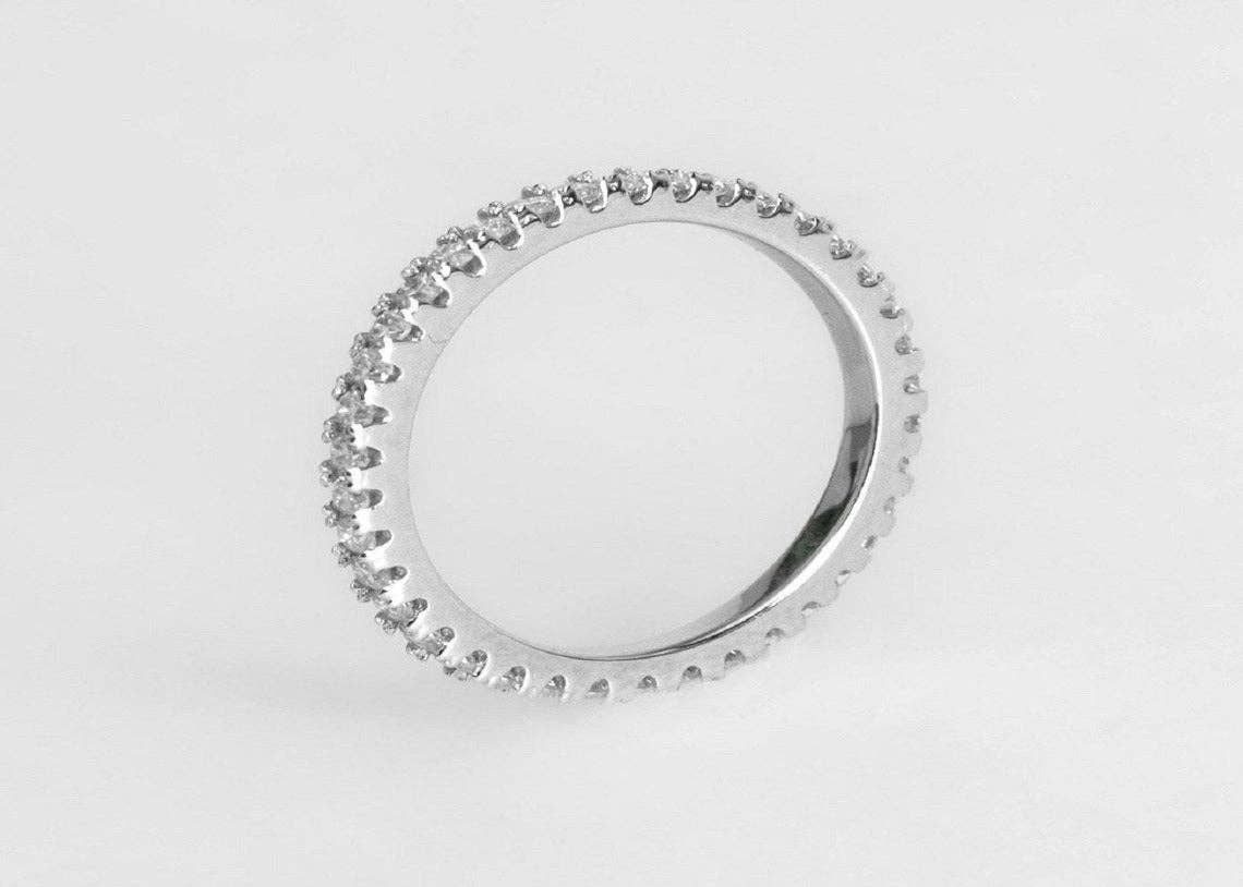 Senoval Jewelry Co. - Wholesale Multi-Stone Ring - Moissanite Halo Eternity Band2