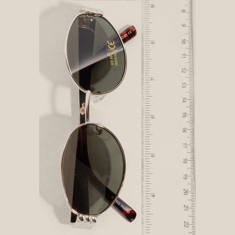 ASSORTED Oval Lens Metallic Frame Sunglasses Set for wholesale on Faire4