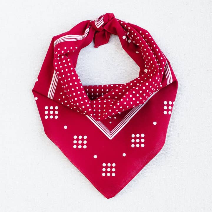 Abracadana - Wholesale Bandana - Women's - Red Polka Dot Bandana