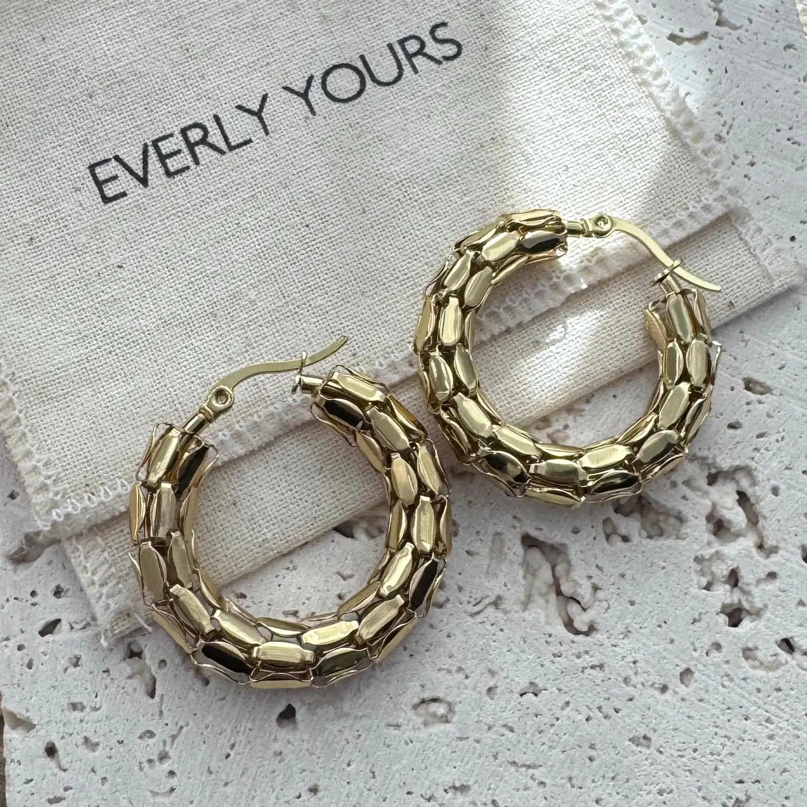 Everly Yours - Wholesale Hoop Earrings - Amina 18K Gold Serpent Hoops0