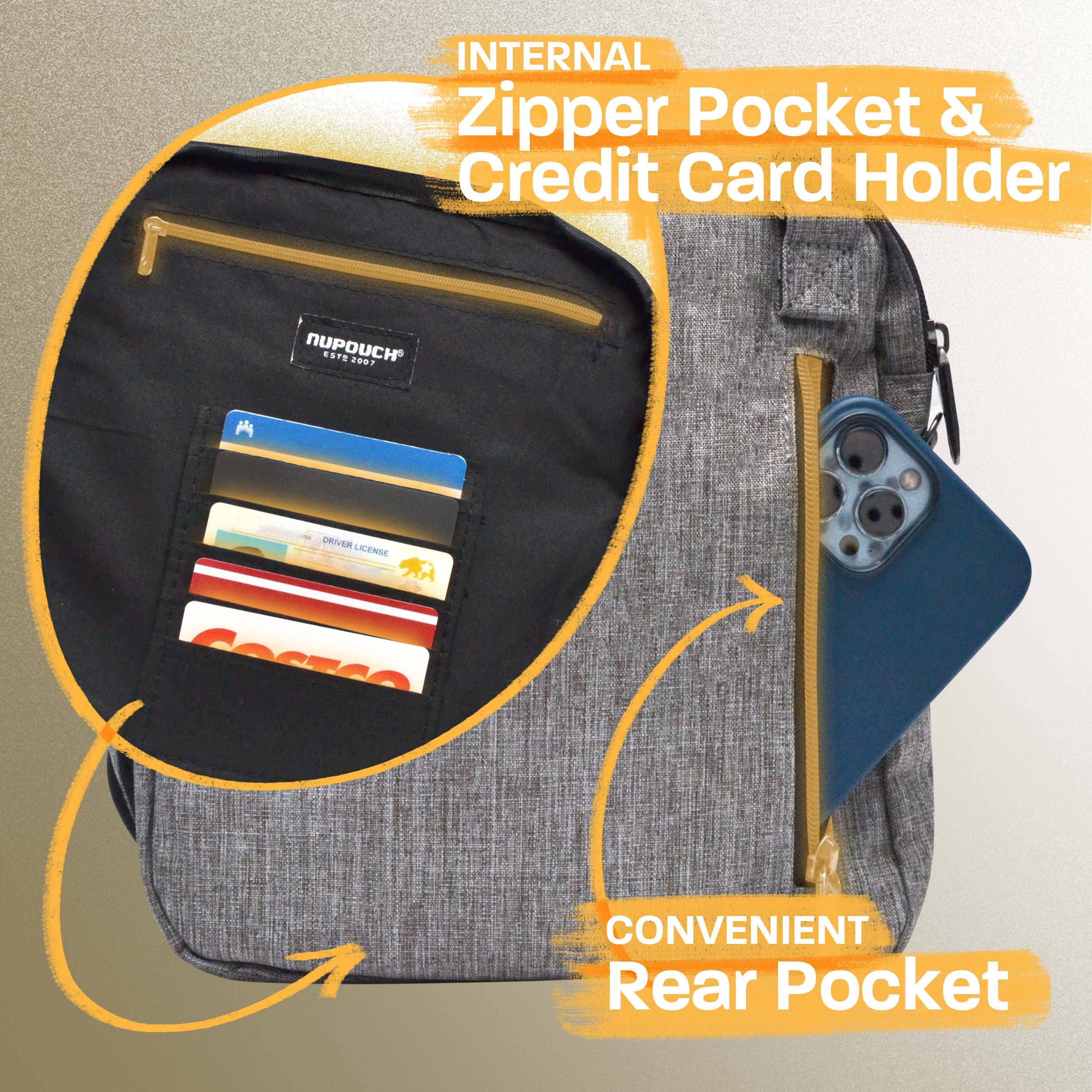 Nupouch / Nufoot – Großhandel Umhängetasche - Damen – Nupouch Anti-Diebstahl-Schultertasche Classic - 6 Farben23