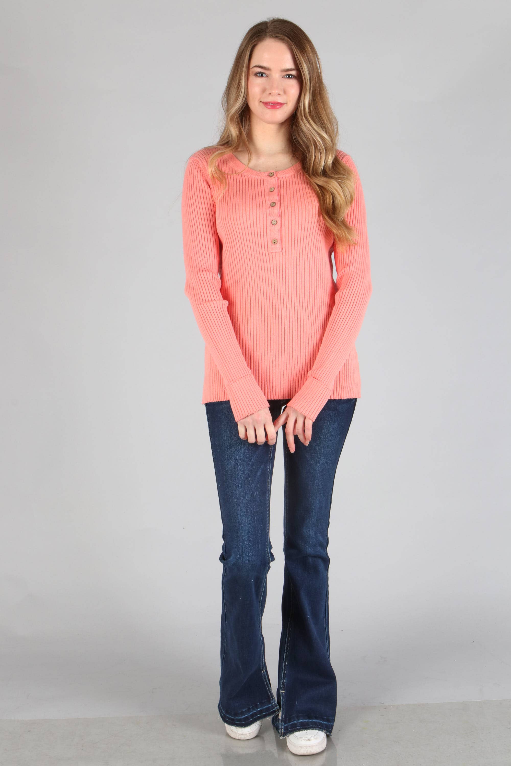 P.S Kate – Engroshandel Strikket top - Dame – Strikket henley top (PLUS)6