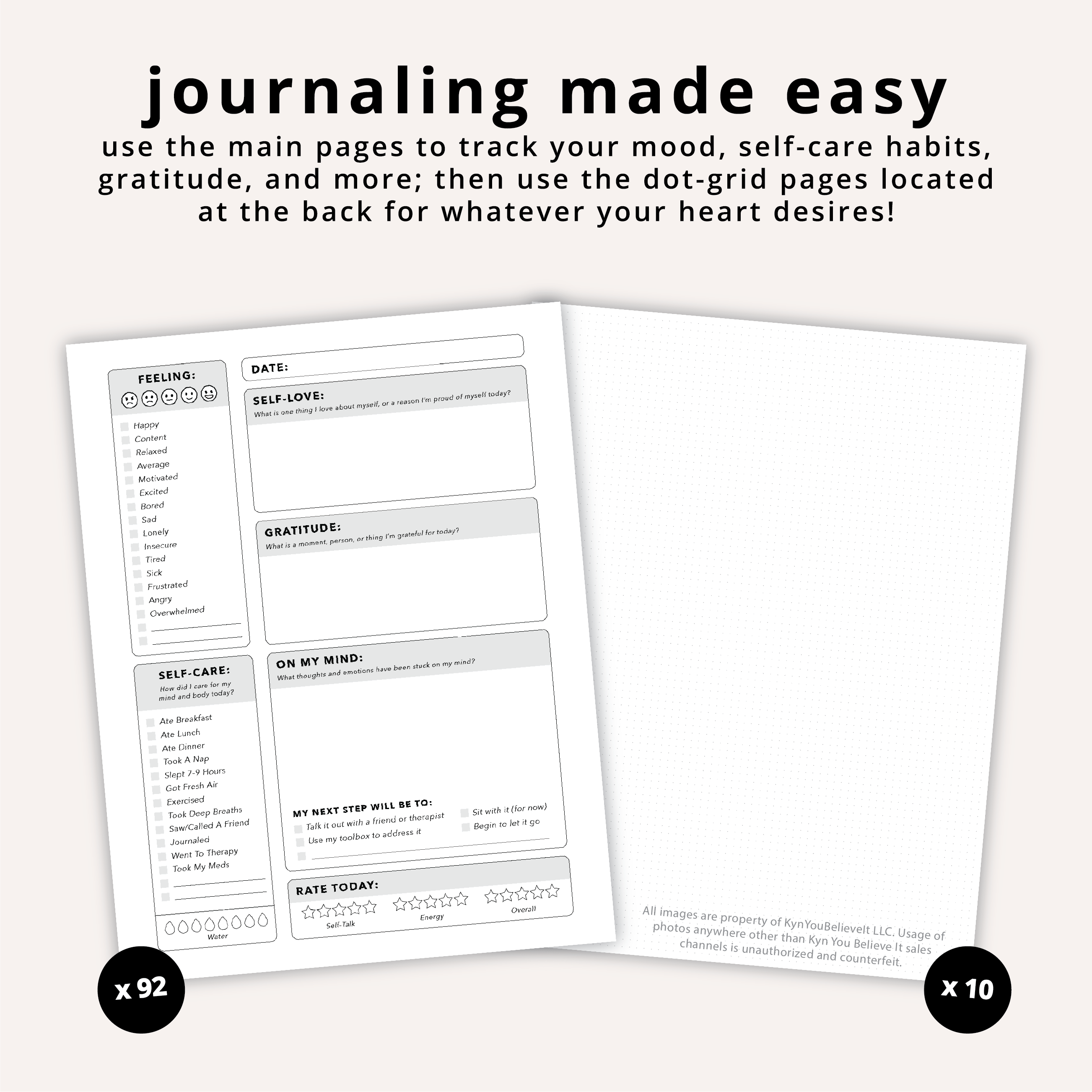 Kyn You Believe It - Wholesale Journal/Diary - Silly Little Mental Health Journal8