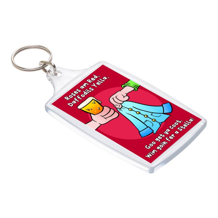 Le rose sono rosse! Portachiavi per la vendita all'ingrosso da parte di Black Country Cards