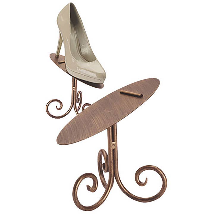 Store Supply Warehouse - Wholesale Retailer Display - Accessories - Boutique Shoe Display Stand | Cobblestone | Metal | 6"