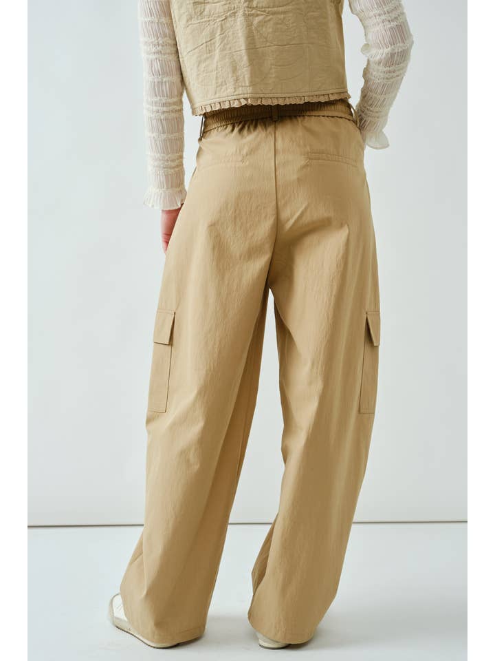 Aaron & Amber - Wholesale Pants - Women's - AJP5383 CARGO SEMI BARREL PANTS3