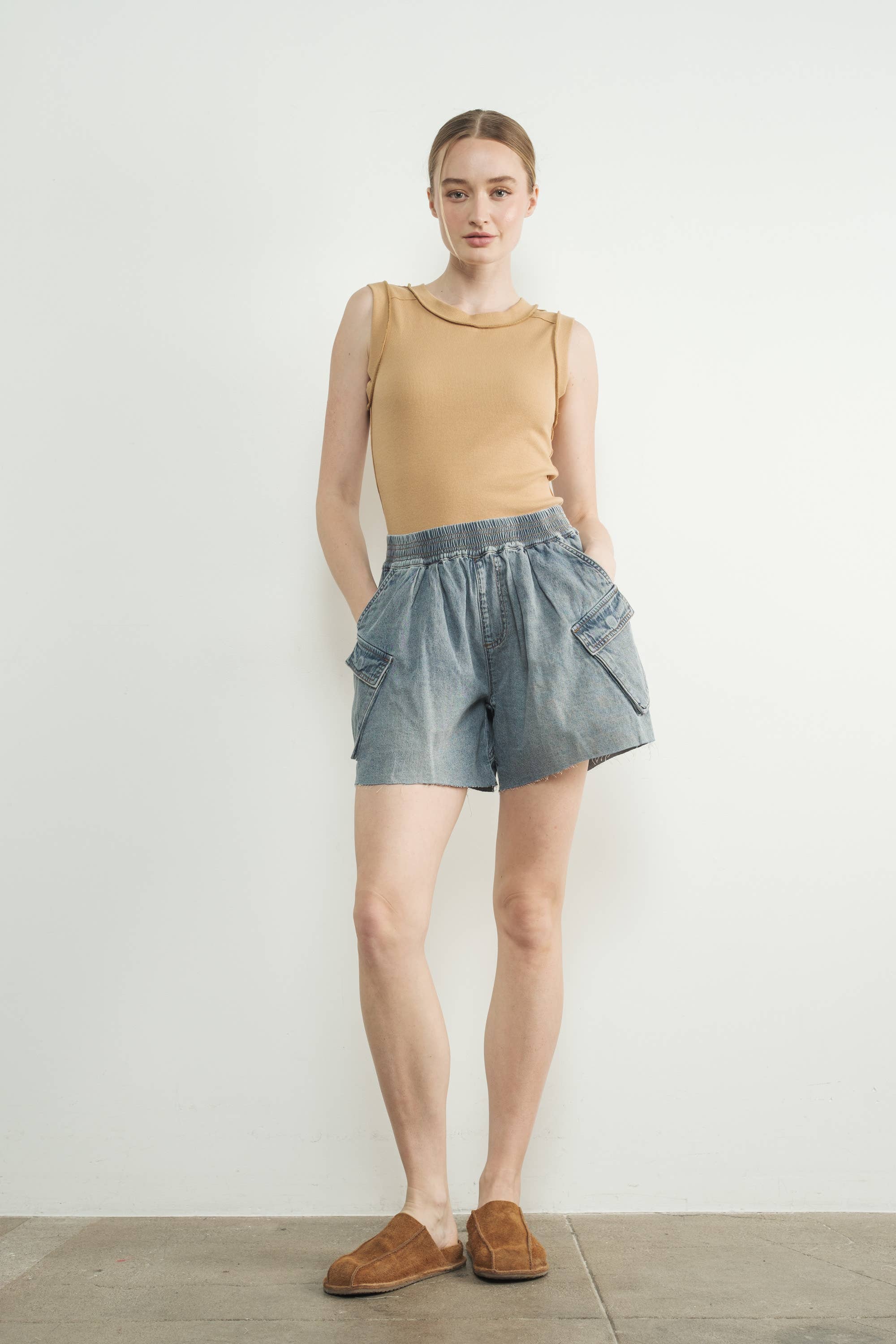 Aaron & Amber - Wholesale Knee Sleeve - MAT3232 RIBBED JERSEY INSIDE OUT TANK24