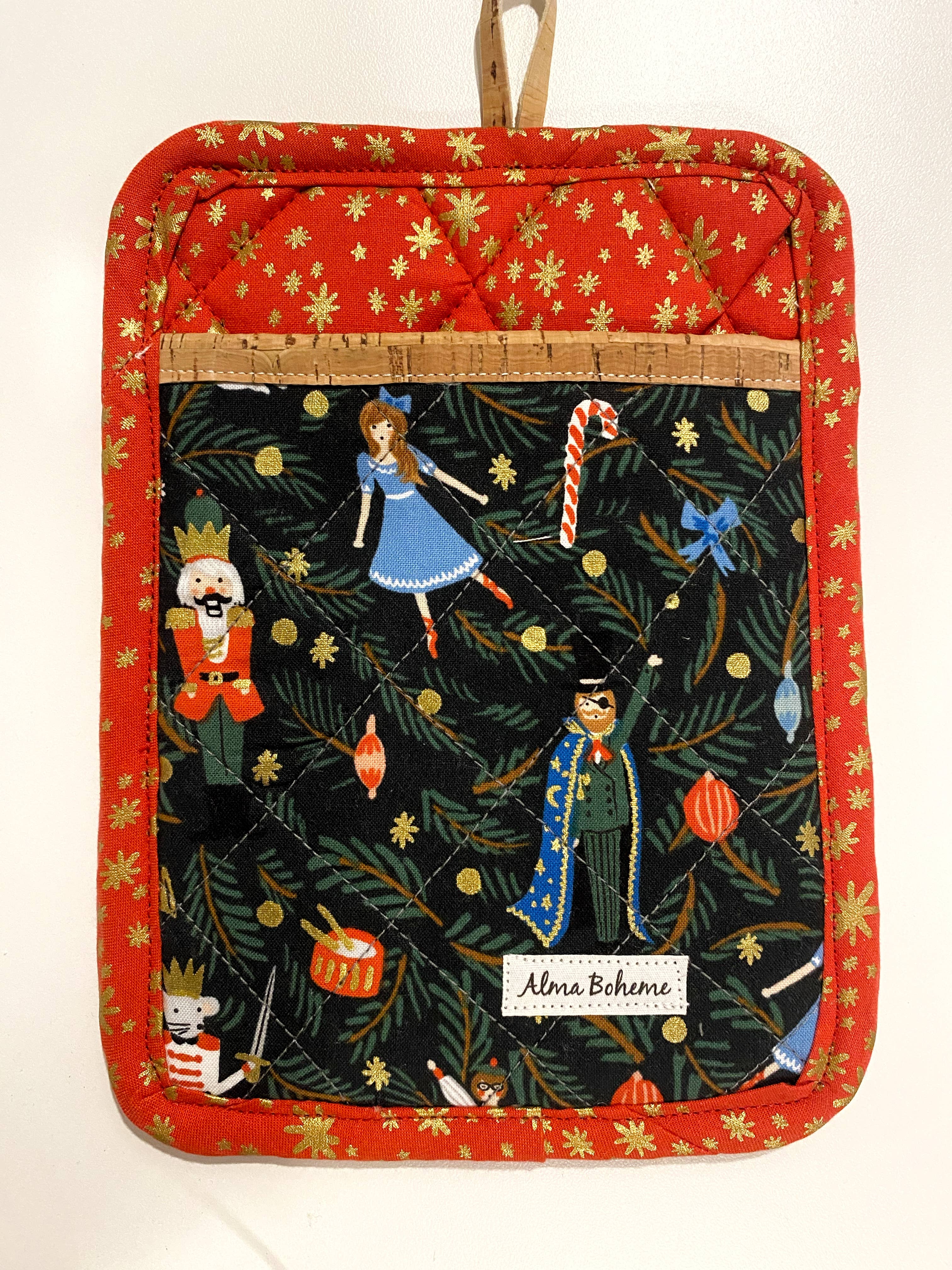 Alma Boheme Handmade - Wholesale Ovenwant/pothouder - Duurzame pannenlap van kurk en katoen met zakje52