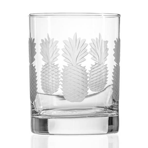 Fresh Pineapple 13oz Double Old Fashioned Glass for wholesale by Rolf Glass