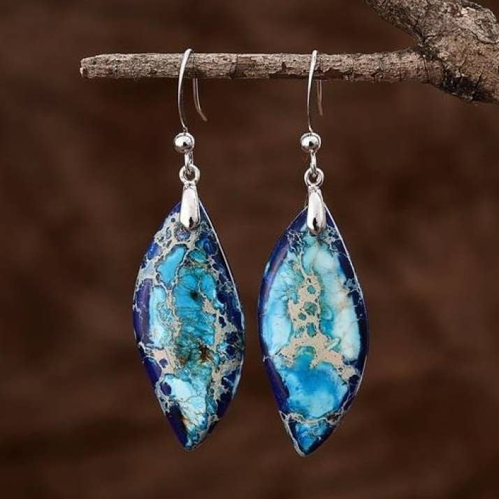 Brincos Jasper Imperial por atacado de Free Spirit Shop