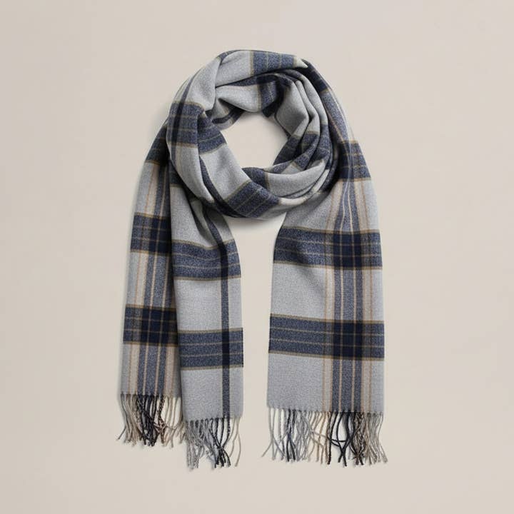 Sweet Plaid Fringe Winter Scarf for wholesale by Zazthetics