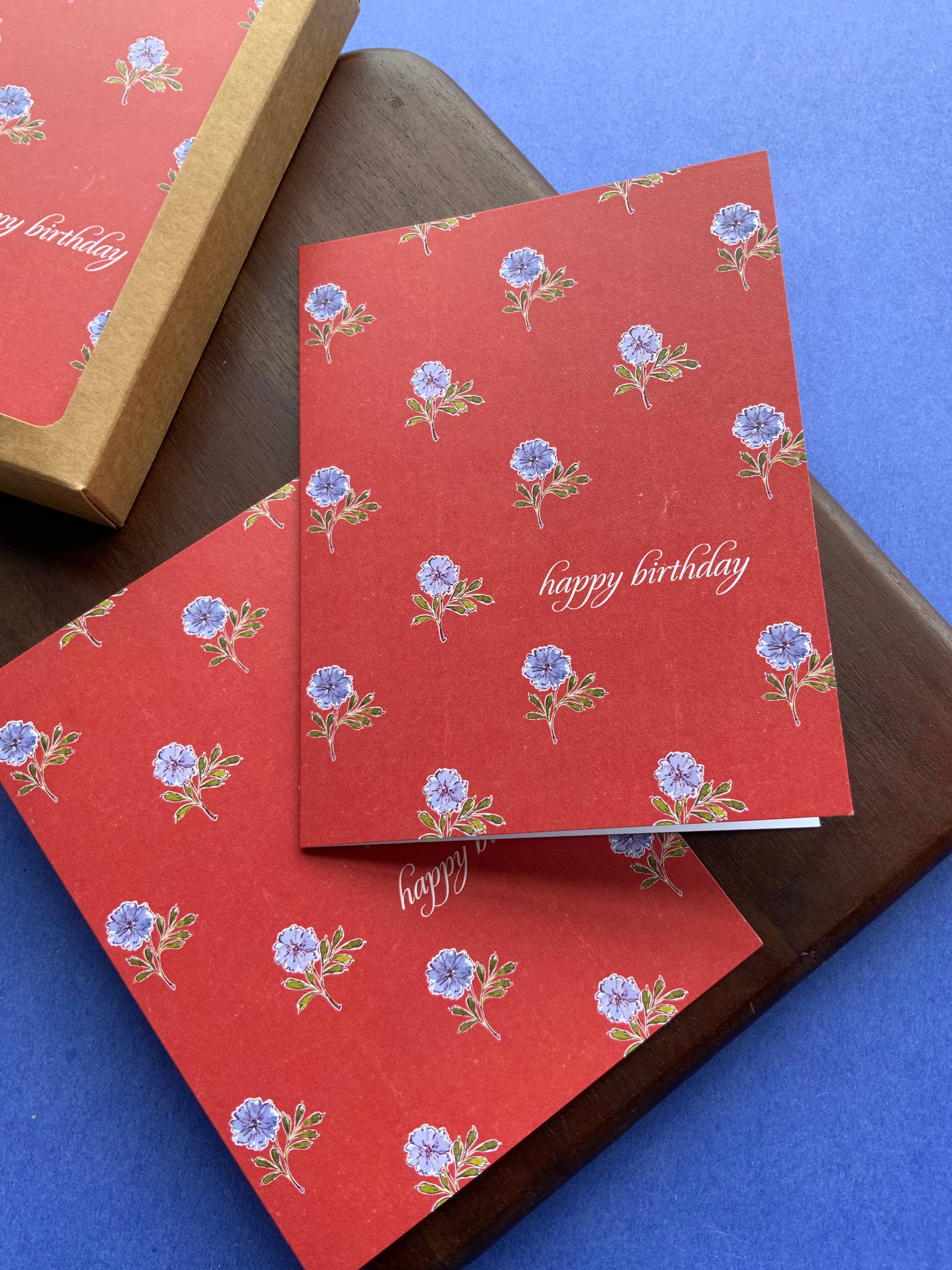 papierwinkel - Wholesale Thank You Card - Floral Happy Birthday Cards | Single + Birthday Card Packs2