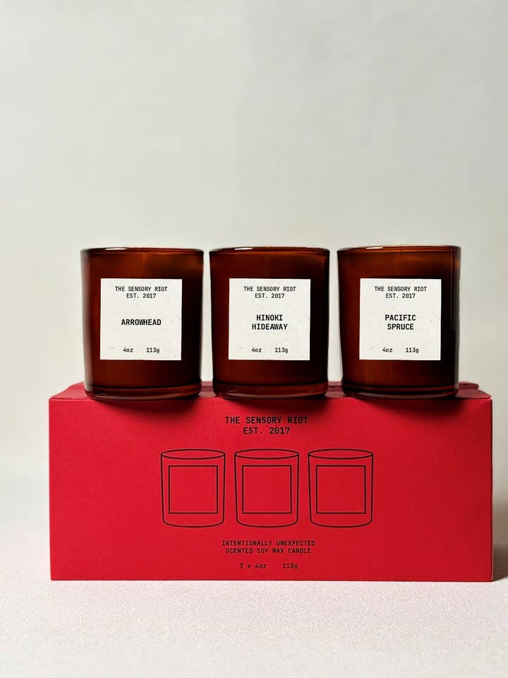 Woody + Earthy Discovery Trio for wholesale by The Sensory Riot