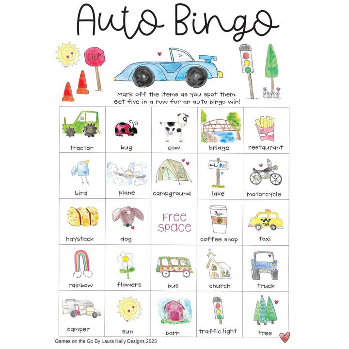 Laura Kelly Stickers - Vente Jeux de société - Jeux où que vous soyez - Auto Bingo