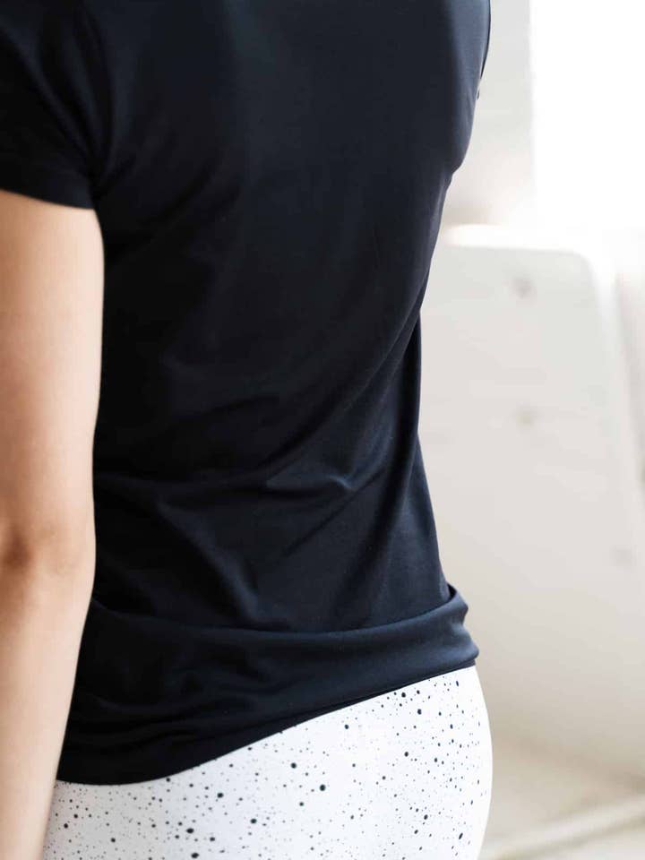 Athlecia Julee Seamless T-Shirt, Black for wholesale by YUMAN