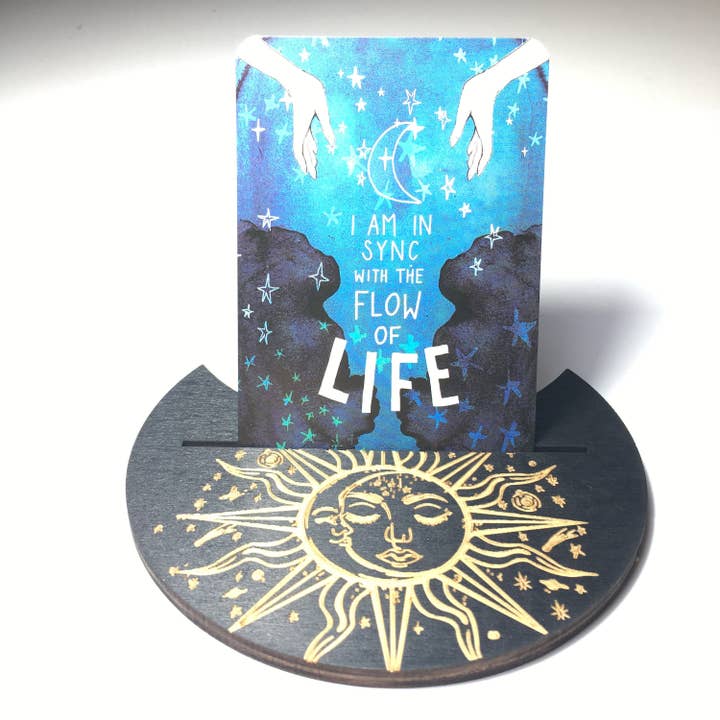 Oracle Tarot Card Holder - Sun and Moon (1 card) for wholesale by Wildheart Crystals