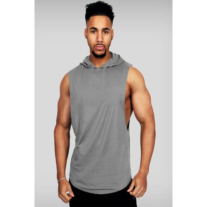 Paperdoll - Wholesale Athletic Top - Men's - MENS BODYBUILDING HOODED TANK TOP 9
