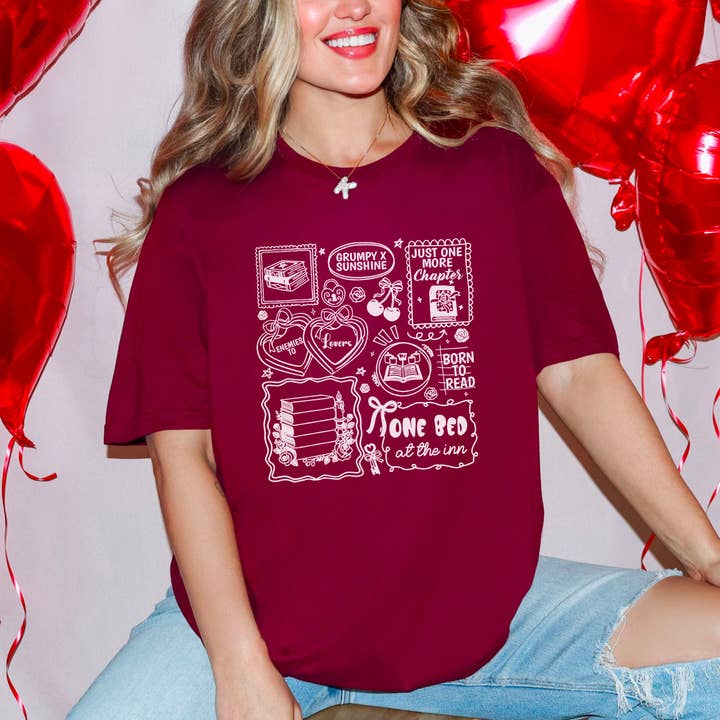 T-shirt Gildan Softstyle avec motifs romantiques littéraires pour la vente par The Swoon Room