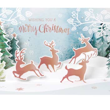 Pop Up 3D Panoramics Renar i snöjulen för wholesale av Popshots Studios